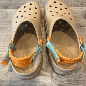 Crocs Tan Aqua And Orange Size 11 Mediu